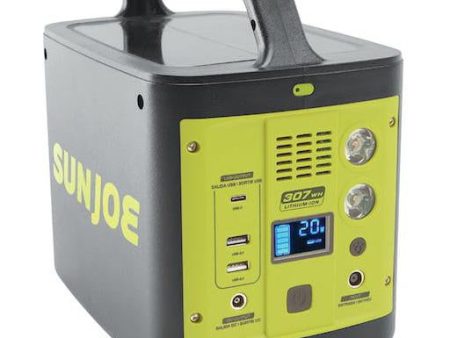 Sun Joe PPG300 307Wh 6-Amp Portable Power Generator with Outlets and USB Ports Online Sale