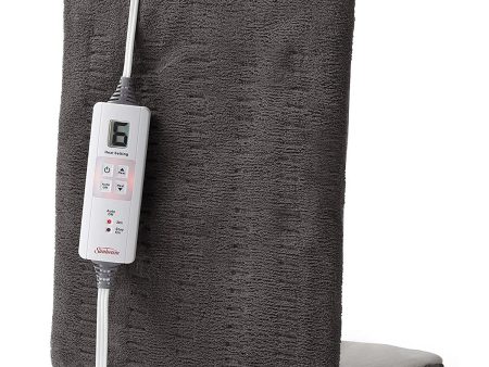 Sunbeam Xpress Heating Pad for Back, Neck, & Shoulder 6 Heat Settings, King (Slate Grey) Online