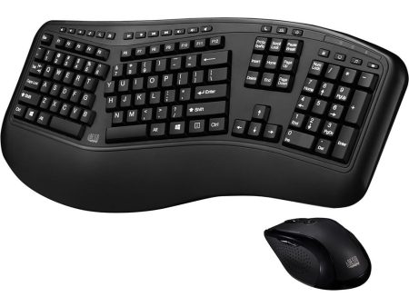 Adesso Tru-Form Media 1500 Wireless Ergonomic Keyboard and Laser Mouse WKB-1500GB Online Sale