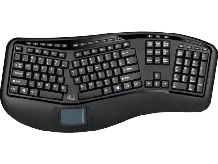 Adesso Tru-Form 4500 2.4GHz Wireless Ergonomic Touchpad Keyboard Online Hot Sale