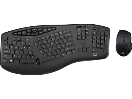 Adesso WKB-1600CB TruForm Media 1600 Wireless Ergonomic Keyboard and Optical Mouse For Cheap