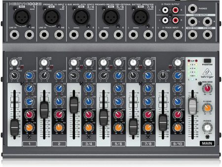 Behringer XENYX 1002B Premium 10-Input 2-Bus Mixer with XENYX Preamps and British EQs Online Sale