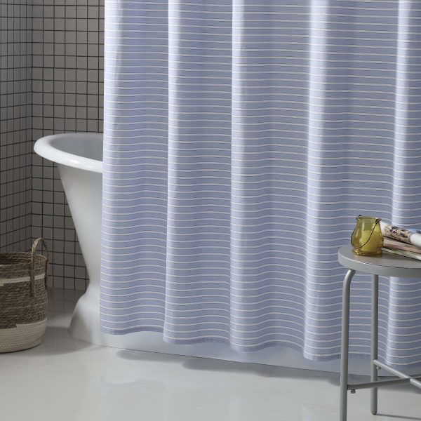 Martex Expression Crosby 72x72 Blue Shower Curtain Cheap