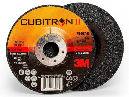 3M™ Cubitron™ II Grinding Wheel 5  x 1 4  x 7 8  Type 27 - 78467 Fashion