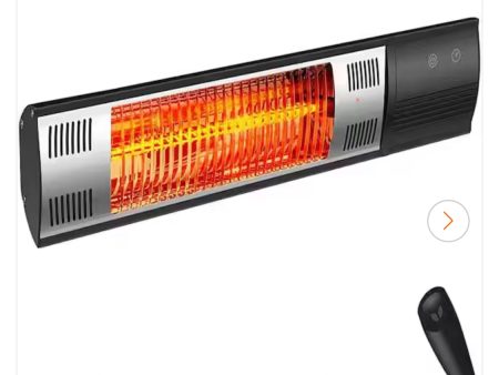 1500-Watt, 110-Volt
Indoor Outdoor Wall Mounted Electric Carbon Infrared Patio Heater with Remote, Black Discount