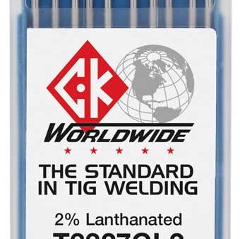 CK Worldwide 2% Lanthanated Tungsten Electrode (BLUE) - (10 PK) Online now