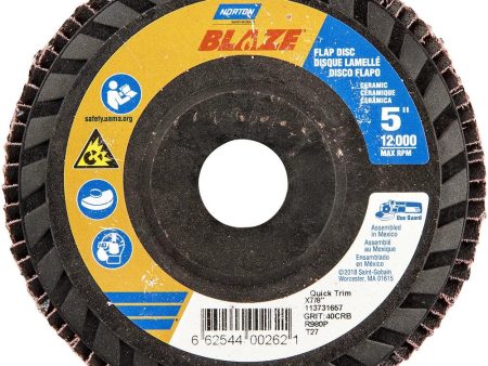 Norton Blaze 5  Quick Trim  Type 27 - 40 Grit on Sale