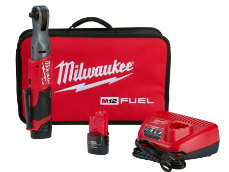 MILWAUKEE M12™ FUEL™ 3 8  Ratchet 2 Battery Kit Online