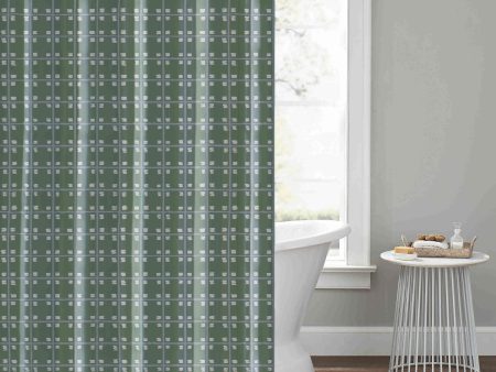 Painted Plaid 72-inch x 72-inch Green Shower Curtain from Novogratz by Utica Online