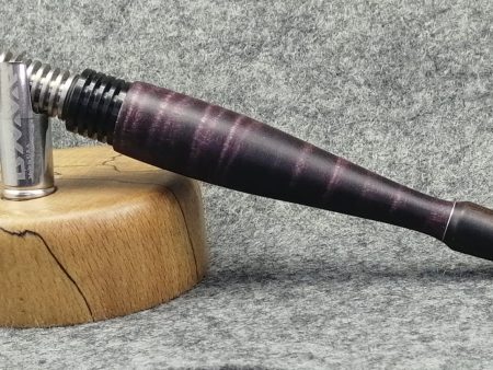 Classic Porky in Black Grape Curly Flame Tiger Maple w  Black Finned Hot End by PhattPiggie For Sale