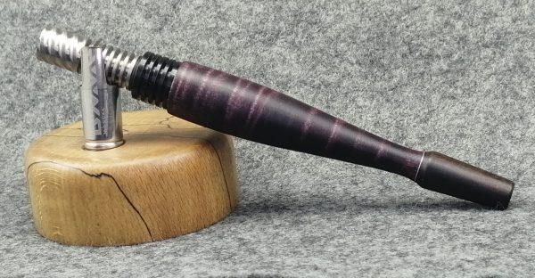 Classic Porky in Black Grape Curly Flame Tiger Maple w  Black Finned Hot End by PhattPiggie For Sale