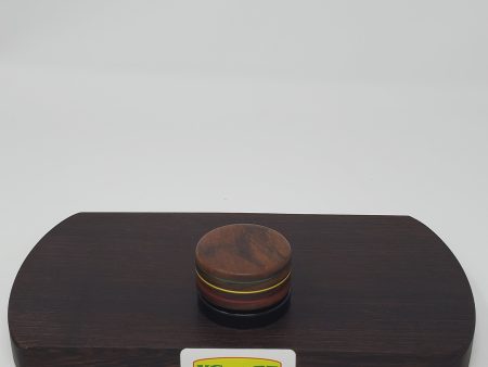 9ml Black Glass Container with Sissoo Wood Rasta Top by PhattPiggie Online Sale