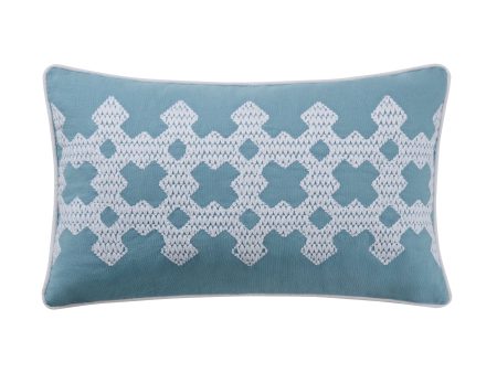 Southern Tide Florence Small Blue White Decorative Pillow Supply