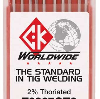 CK Worldwide 2% Thoriated Tungsten Electrode (Red) - (10 PK) Online Sale