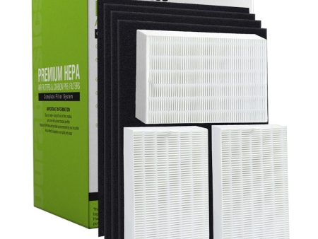 Honeywell HPA300 Compatible Set | 3 HEPA Filters & 4 Pre-Cut Carbon Pre-Filters on Sale