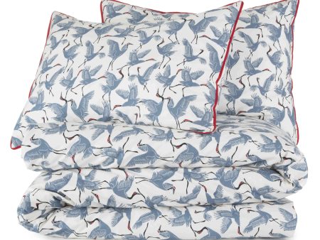 Family of Cranes Waverly Blue Comforter Set from Novogratz by Utica Supply