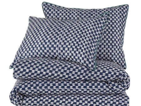 Petite Painted Check Deep Indigo Comforter Set from Novogratz by Utica For Sale